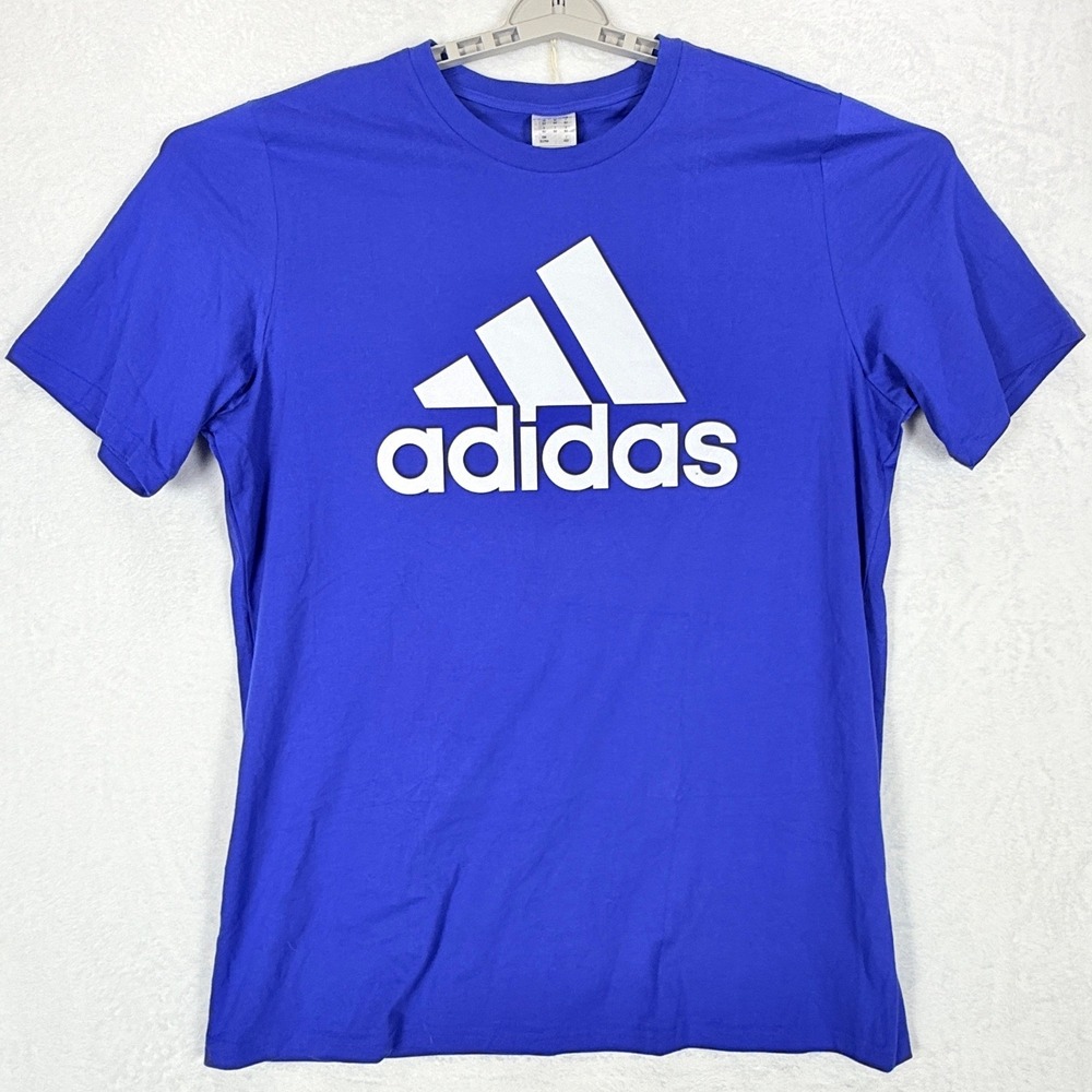 Adidas Mens Royal Blue Graphic Logo T-Shirt XLT Tall Short Sleeve Tee NWT - Picture 2 of 9
